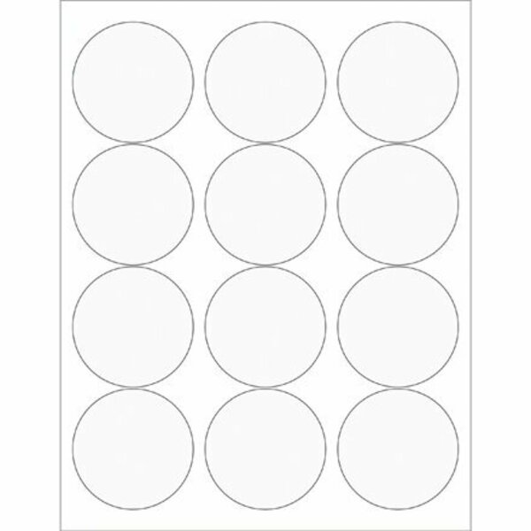 Bsc Preferred 2-1/2'' Clear Circle Laser Labels, 1200PK S-10419